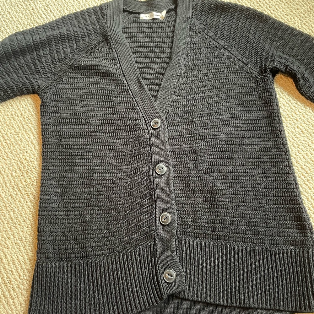 Rag & Bone Women’s Ribbed Black Cardigan Sweater Size Sm.